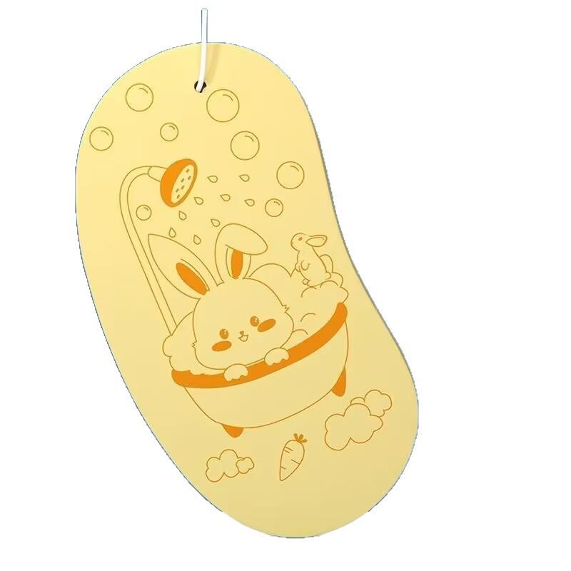 3D Baby Bath Sponge - Fish Scale Pattern, Gentle & Painless Back Scrubber for Sensitive Skin