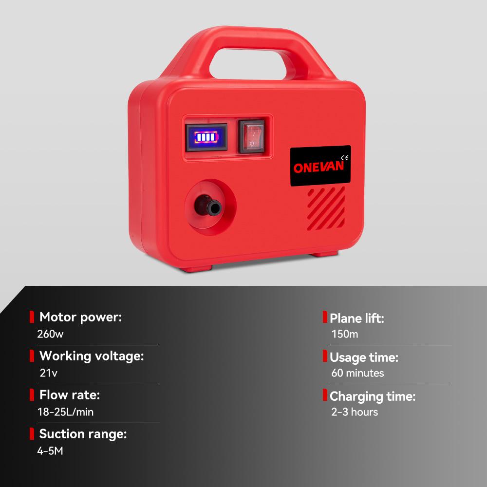 ONEVAN Elektrische Pumpen Wasserpumpe Maschine 150M Schnurlose wiederaufladbare Garten Waschmaschine Lithium-Batterie Werkzeug für Makita 18V Batterie