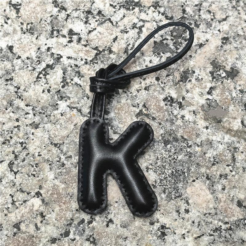  Sheepskin English Letter A-Z Charm Accessories  Character Alphabet Key Chain Pendant Bag Car Pendant