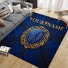 Custom Name,Chelsea FC Home Sofa Decoration for Living Room & Bedroom, Non‑Slip Play Flannel Floor Mat for Game Room