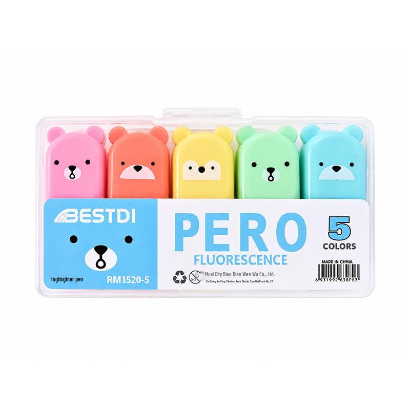 Super Cute Mini Cartoon Fluorescent Pen for Doodling and Notes