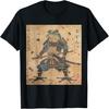 Japanese Samurai Frog In Ukiyo-e Woodblock Style T-Shirt