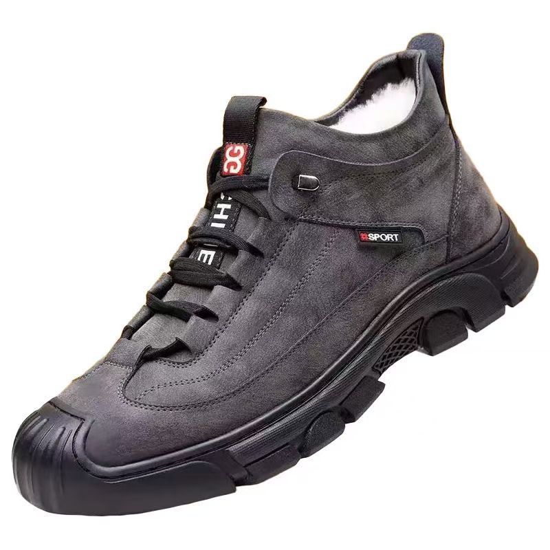 Men's cotton shoes new winter velvet thickened Martin boots warm dad shoes high-top outdoor snow cotton boots