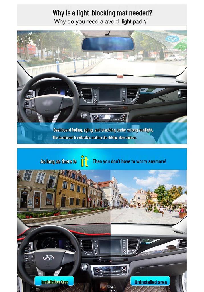2022 GAC AION Y Dashboard Sunshade Pad: New Anti-Slip Center Console Sun Protection