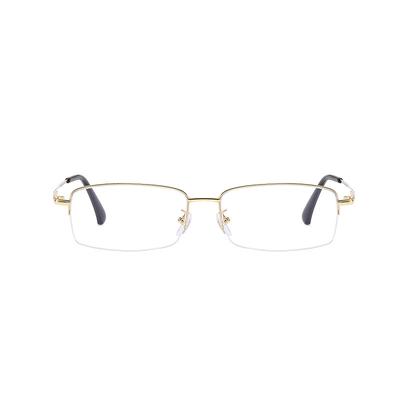 Same Style Glasses Women's Business Personality Fashion Anti-Blue Ray Plain Glasses Metal Frame Ultra Light