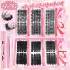 DIY Segmented D Curl Self-Adhesive Natural Thick False Eyelashes Set