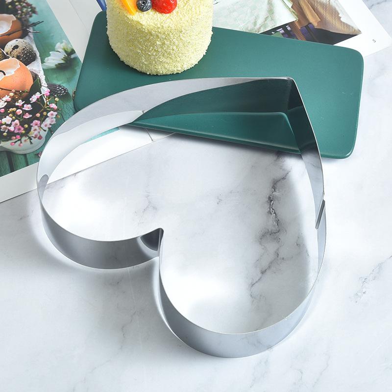 3Pcs/set Love/Round/Flower Mousse Ring Mould Stainless Steel Fondant Pastry Cake Biscuit Decorating Baking Tool Kitchen Bakeware
