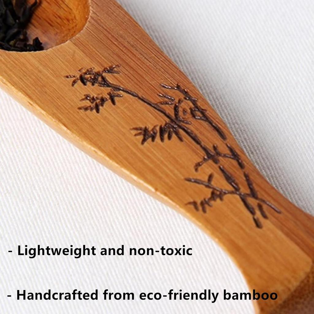 Bamboo Tea Spoon Scoop Shovel Chinese Kung Fu Loose Tea Measure Spoon for Home Teahouse Office