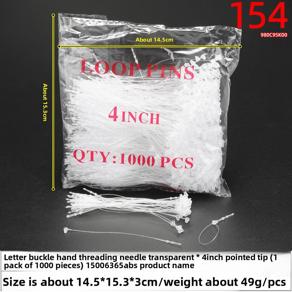 Plastic Rubber Needle Pointed Head Round Head Hand-threaded Needle Mother-and-child Buckle Trademark Hanging Rope