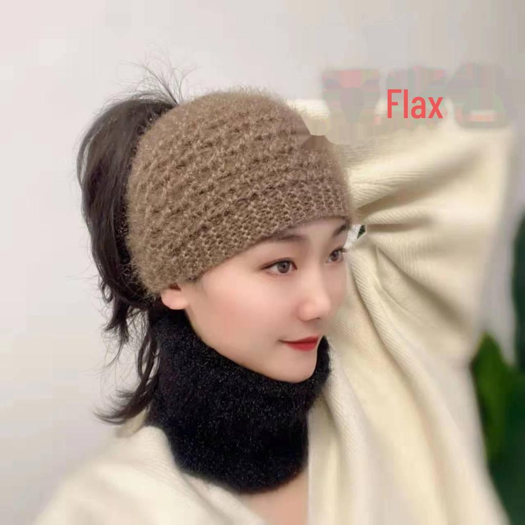Women's Knitted Headband & Wool Earmuffs: Autumn/Winter Cycling Hat for Thin Face