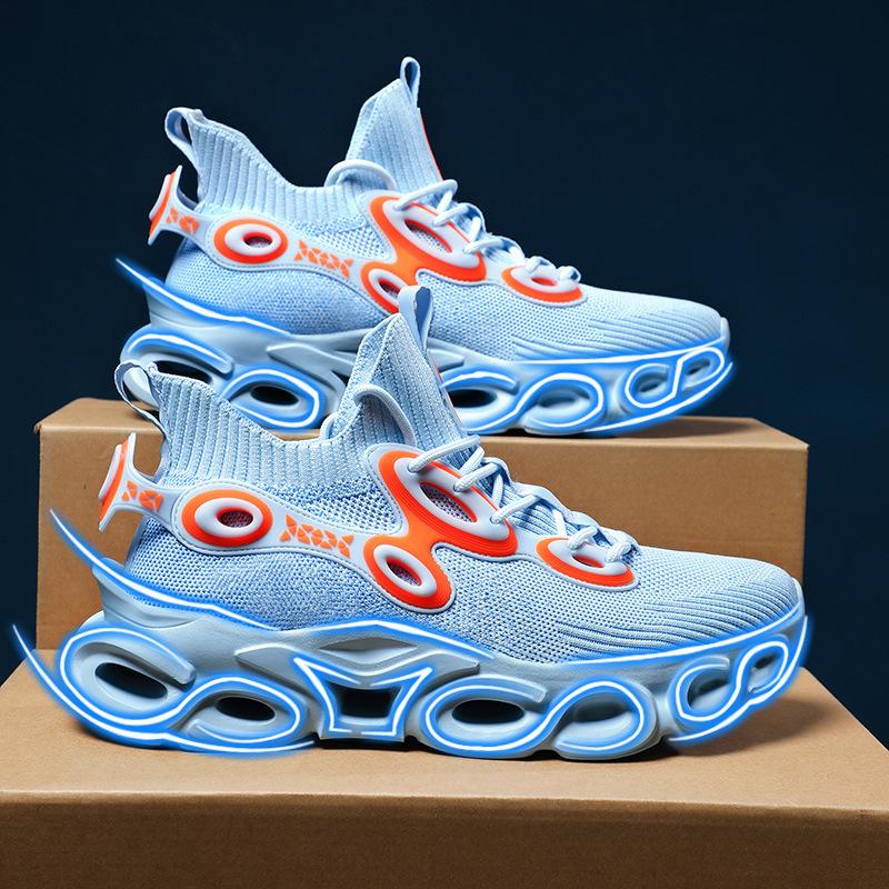 National men's shoes new large size blade running shoes casual running mesh spring and autumn breathable sports shoes