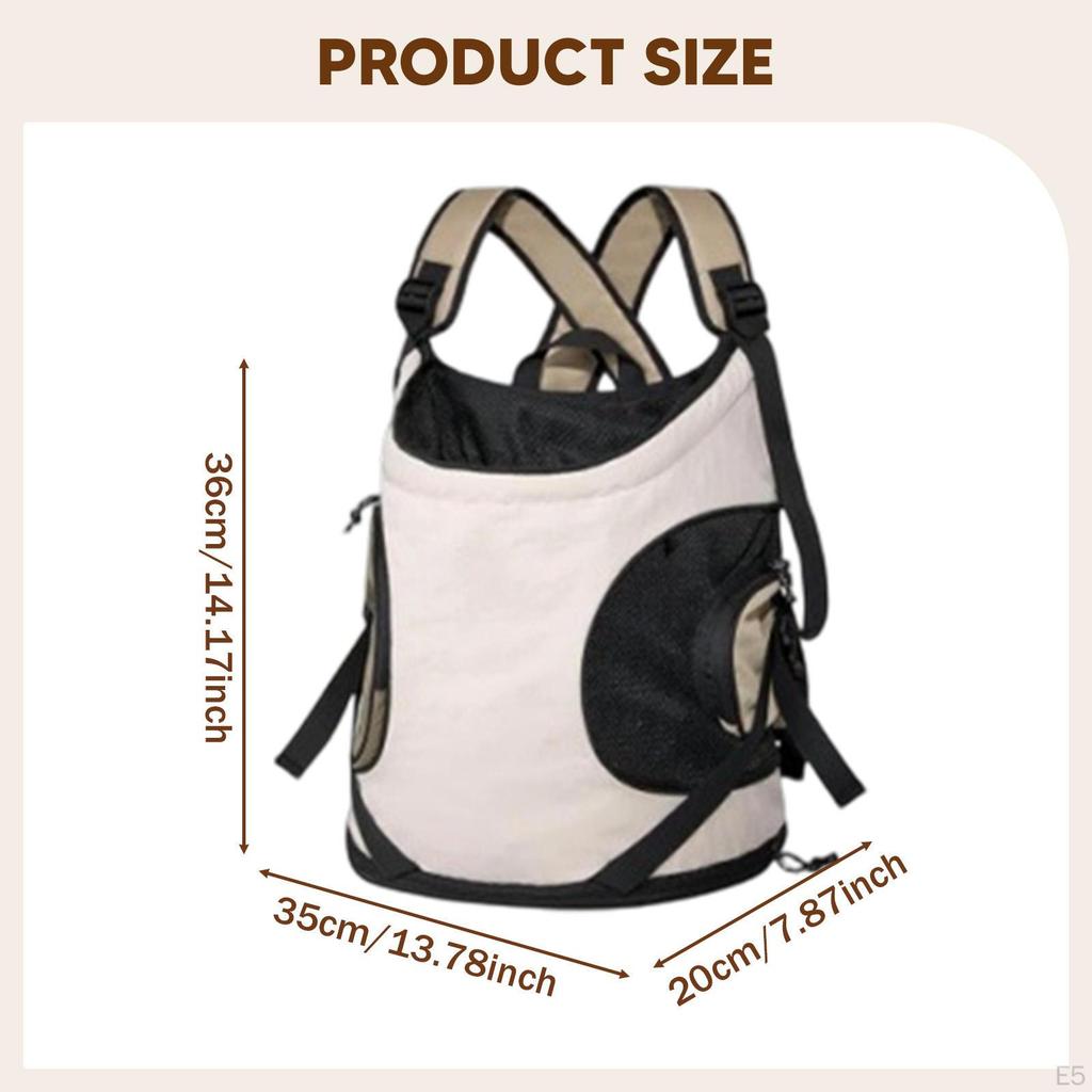 Pet Carrier Backpack Portable Breathable Novelty Ventilated Carrying Bag black