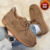 Fleece warm snow boots new winter thick-soled short tube lace-up thickened cold-proof cotton shoes