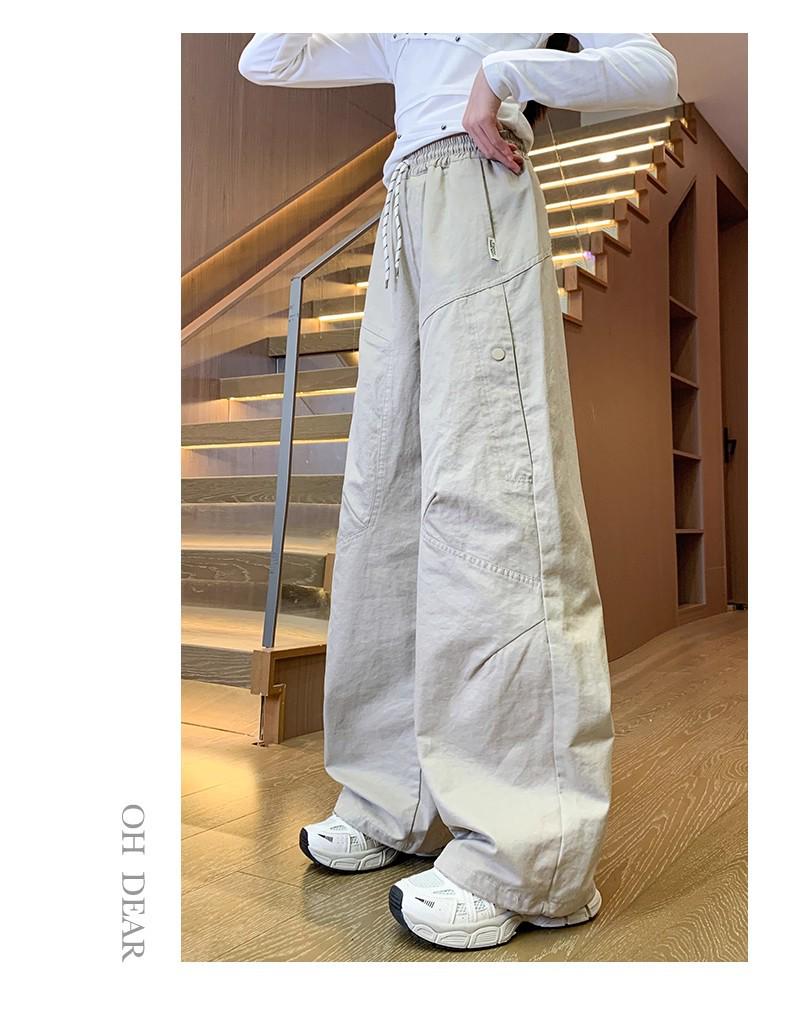 Girls' Korean Style Streetwear Cargo Pants - Spring/Autumn 2025 for Middle School
