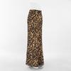 Retro Leopard Print Classic Mid-Waist Fishtail Skirt - European/American Style