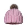 Autumn Winter New Fashion Beanie Acrylic Pullover Solid Color Knitted Hairball Velvet Padded Flanging Plus Custom Winter Hats