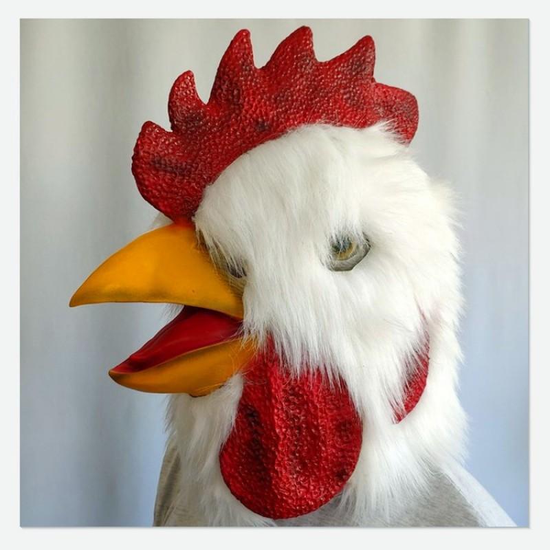 Funny Rooster Latex Mask Halloween Cosplay Party Costume Adult Animal Headwear
