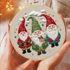 Christmas Embroidery Kit 3 Pieces Winter Holiday Handcraft Set Christmas Cross Stitching Embroidery Kit For Women Adults Mother