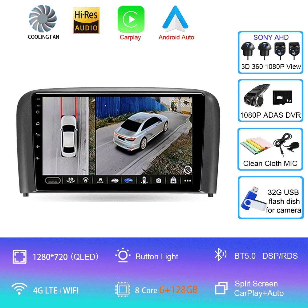 Car Radio Android 14For Volvo S80 1998 1999 2000 2001 2002 2003 2004 2005 2006 Navigation GPS Multimedia Player Stereo Carplay