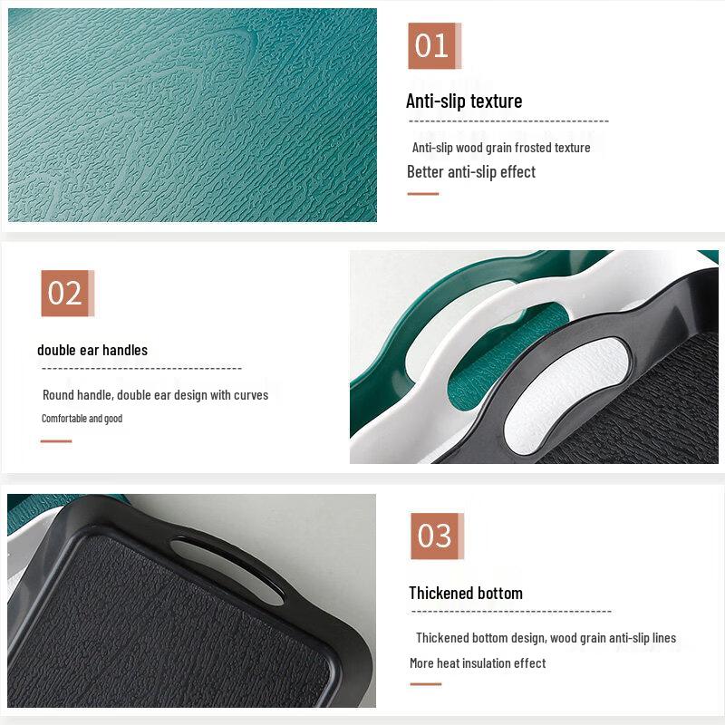 Jingbaodi Commercial Plastic Serving Tray with Handles