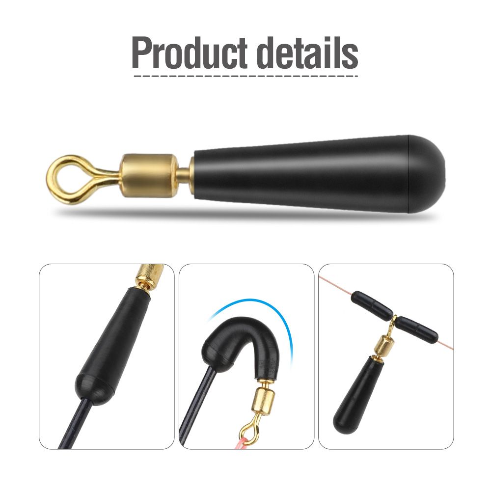 Rubber Tackle Accessory Tools Copper Head Fishing Gear Fishing Floats Float seat Rotation Drift