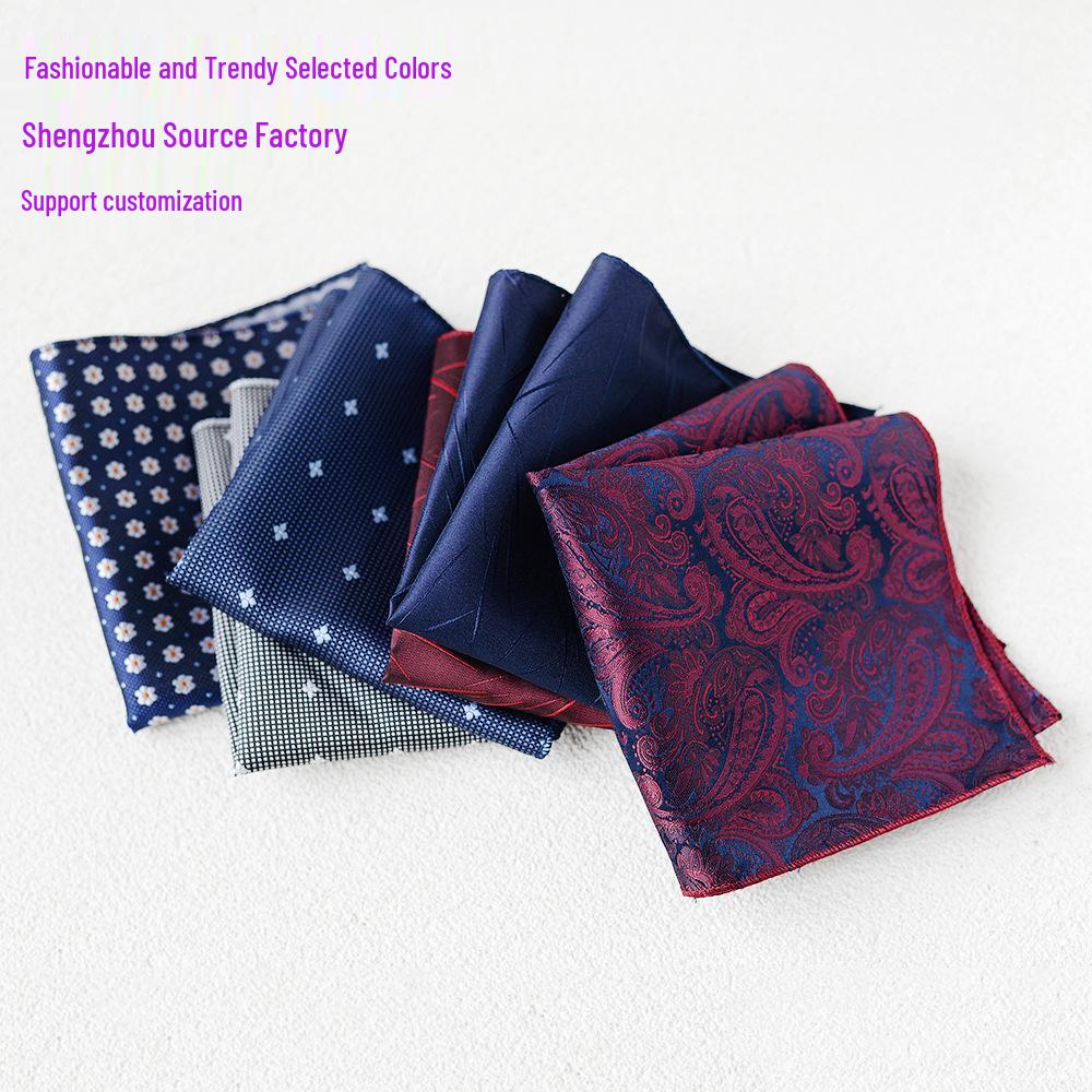 Britischer Retro-Blumen-Einstecktuch: Herren Business-Anzugtaschentuch im koreanischen Stil Formale Kleidung Accessoire
