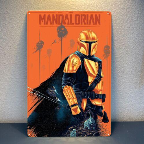 1pMandalorian Movie Metal Poster Tin Sign  20x30cm Plate aluminum 20x30cm