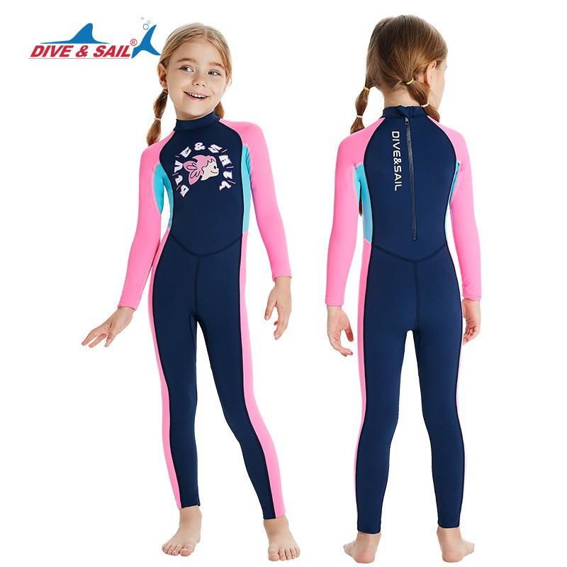 Costume da Bagno Rash Guard Manica Lunga Pezzo Unico Protezione UV per Bambini Asciugatura Rapida Costumi da Bagno Nuoto Snorkeling Surf