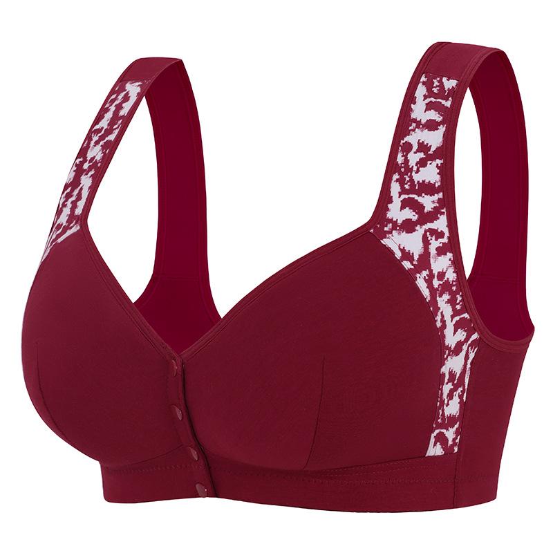 XL-7XL Front-closure Bra Plus Size Wirefree Vest Underwear Push Up Breathable Soft Bralette