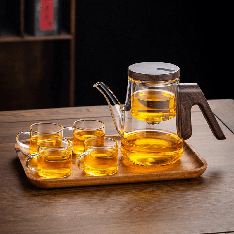 Heat-Resistant Magnetic Glass Tea Infuser Set