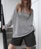 T.U.R.E Dual Wear Long Sleeve Knit Gray