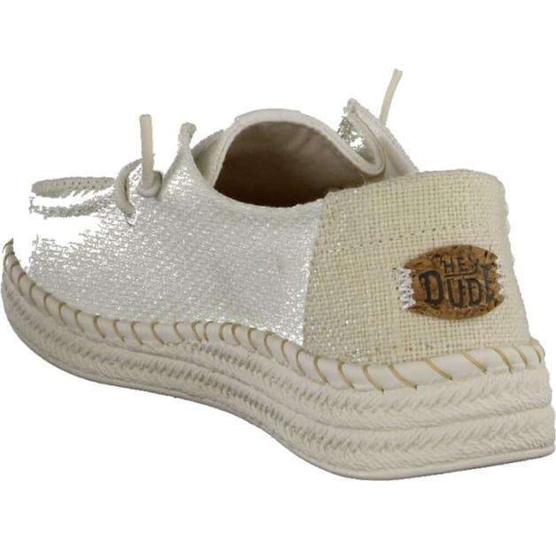 Женская обувь Dude Wendy espadrille woven sneaker бежевые белые