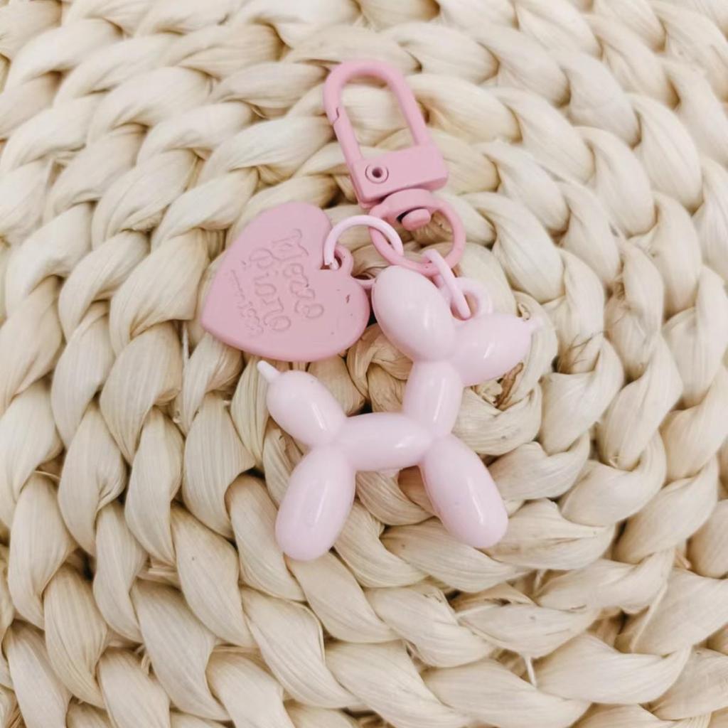 Bubble Dog Keychain: Balloon Dog Pendant, DIY PVC Soft Rubber Jewelry Gift