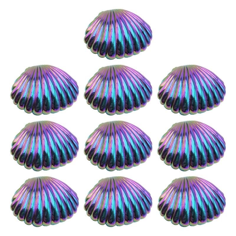 

Stylish Beach Theme Candy Holder For Wedding Shimmering Plastic Shell Gift Packaging Box Jewelry Organiser