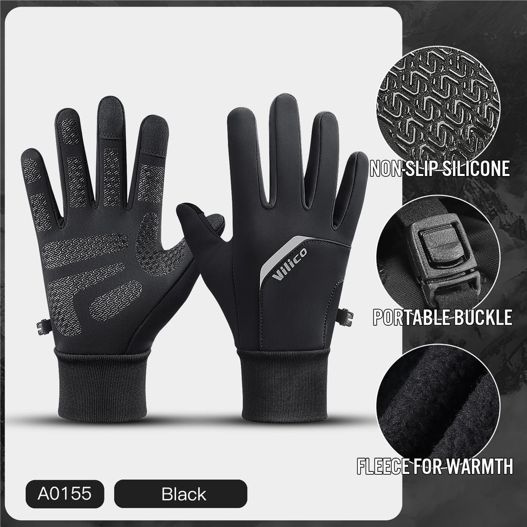 Cycling Gloves Winter Touch Digital Screen Bicycle Gloves Outdoor Scooter Windproof Riding Motorcycle Ski Warm Bike Gloves