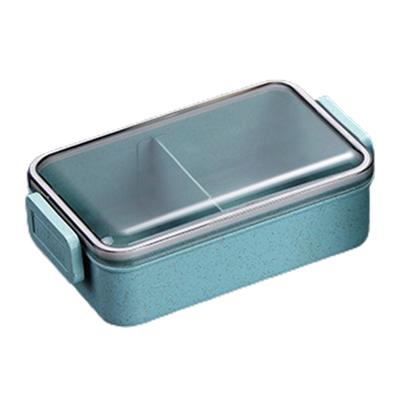 Contenitore per il pranzo con coperchio trasparente, scomparto in plastica ben sigillato, design Bento Lunch Box, stoviglie da picnic