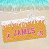 Ships Next Day Personalized Ice Cream Drip Baseball Beach Towel For Boys Drip Beach Pool Towel Team Gift Youth Baseball Gift