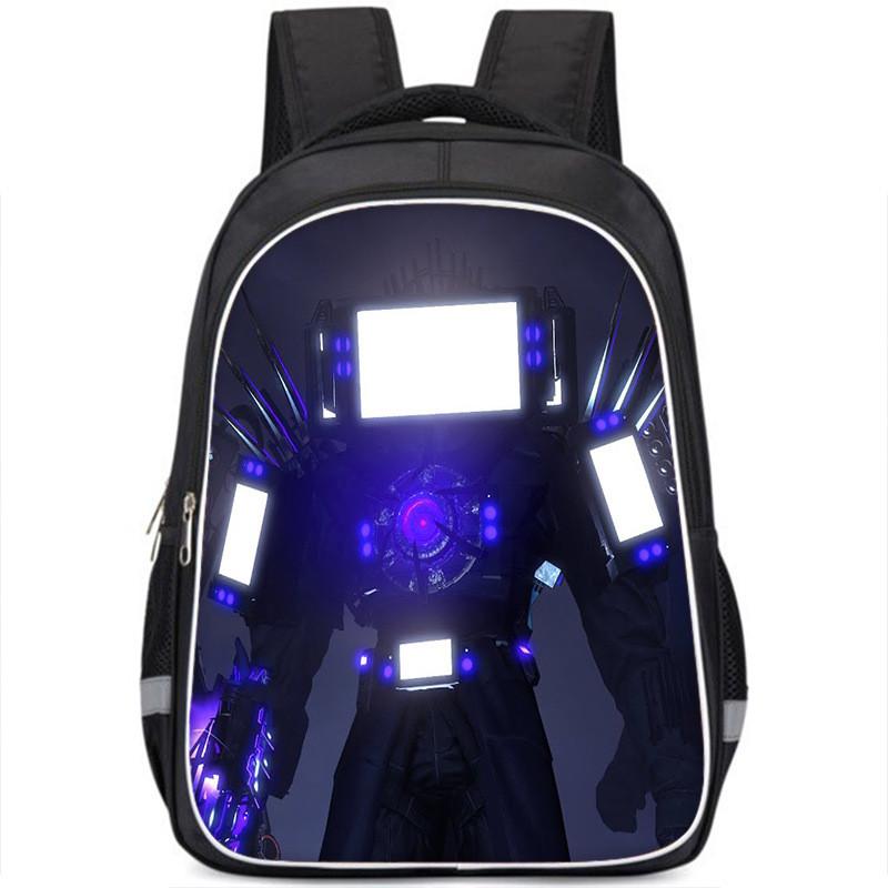 Vibrant Cartoon Character Backpack For Kids Stylish Oxford Cloth Large Capacity