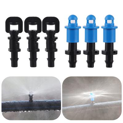 100Pcs 360° Barbed Refraction Micro Nozzles Garden Hose Nozzle Greenhouse Drip Irrigation Sprinkler Atomized Sprayer Watering