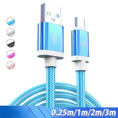 iPhone, Type-C ve Mikro USB için Ekstra Uzun 10FT Naylon Örgülü USB Şarj Kablosu, Dayanıklı ve Hızlı Şarj