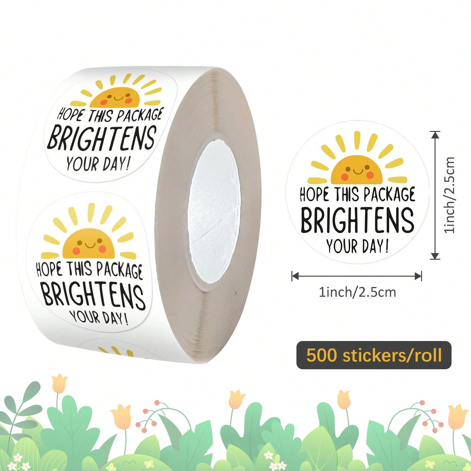 500 sheets of roll stickers - corporate stickers, hand-made decorative sealing stickers, happy doodle stickers