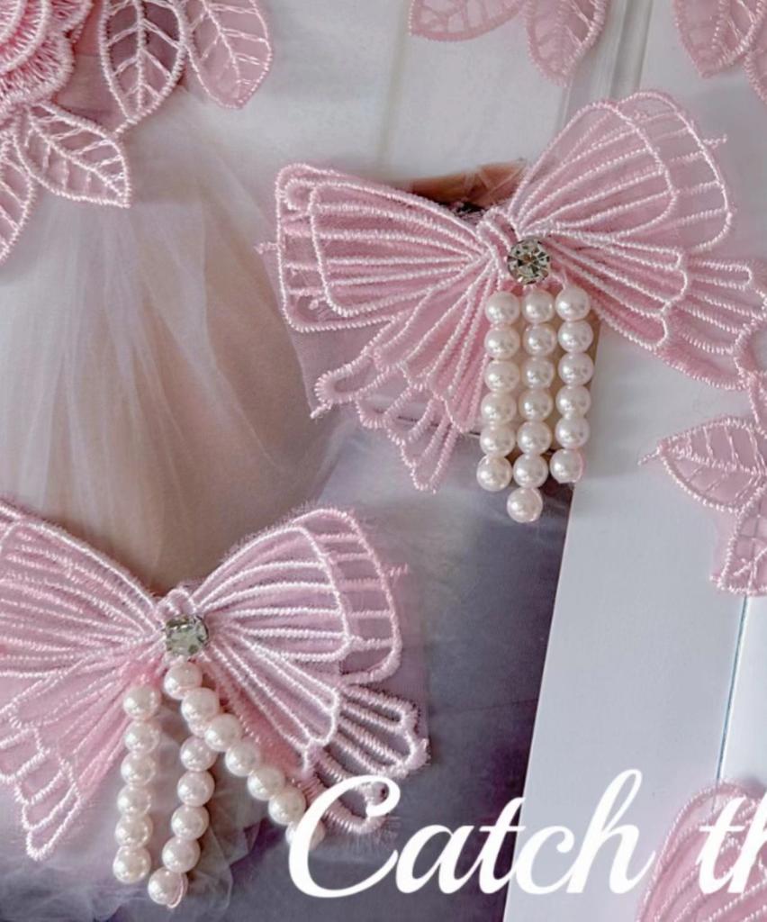 Eugen Yarn Multi-Layer Butterfly Bead Flower, Clothing Lace Accessories Decorative Flower