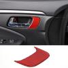 For Honda Pilot 2015-2019 Red Soft Carbon Fiber Air Vent Frame Vanity Mirror Cover Interior Decorative Sticker Auto Parts X12