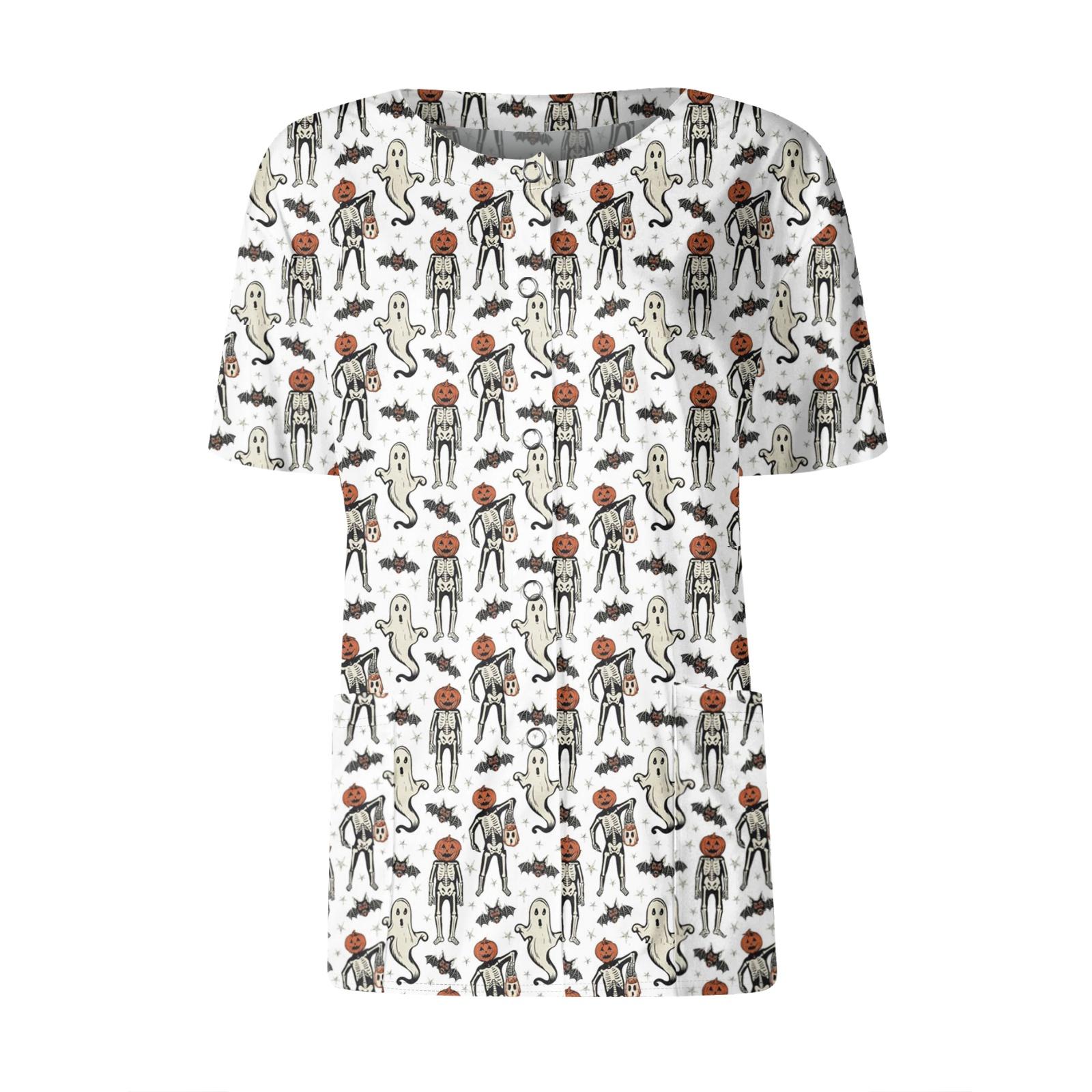 

Женские карманы с короткими рукавами и рисунком, воротник-стойка с рабочим принтом, однобортная защитная одежда, куртка-кардиган, топ XL