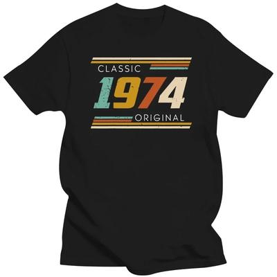 Classic 1974 Original Birthday Gifts 50 Years Old 50th Bday Present T-Shirts Funny Tees Short Sleeve T Shirts O Neck Clothes#Color(1)