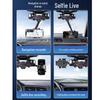 Adjustable Multi-Angle Rearview Mirror Phone Holder for Car Navigation