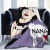 Nana Osaki Anime Knitted Blanket Flannel Japanese Classic Anime Lightweight Thin Throw Blanket for Home Couch Bedspread