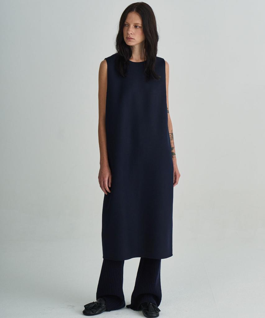 Grida J Super Premium Wool Handmade Long Dress _ Navy