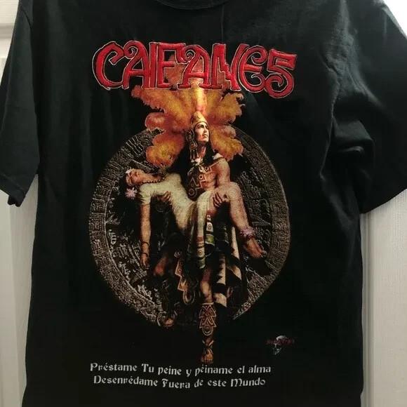 Caifanes Black Short Sleeve Cotton T Shirt Full Size S5XL Unisex T-Shirt XL