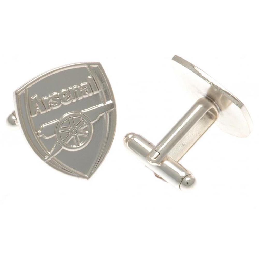 Arsenal FC Silver Plated Crest Cufflinks